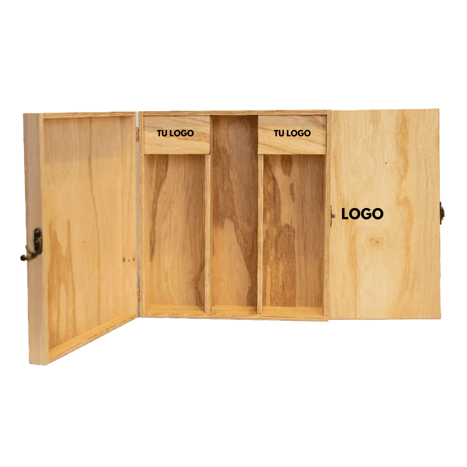 Estuche de madera: 1 VINO + 2 COPAS — foto 2